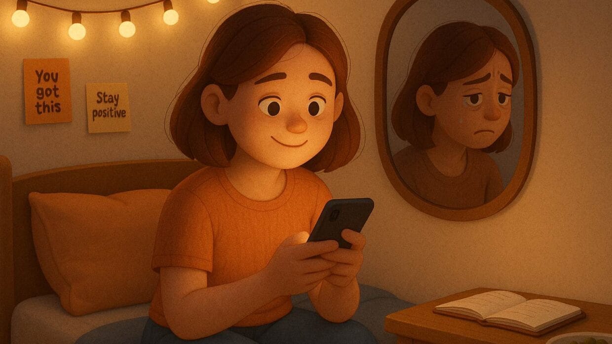 Smiling but struggling