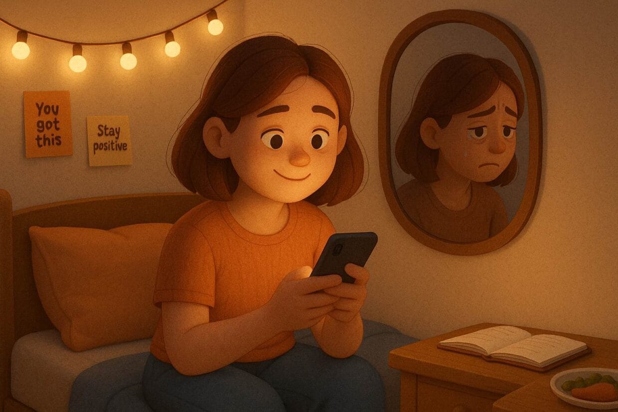 Smiling but struggling