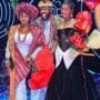 Imisi, Ebuka and Dede at BBnaija season 10 finale